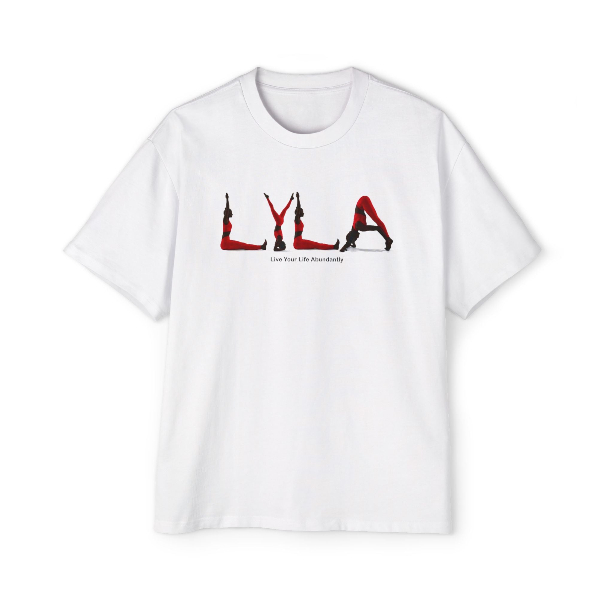 Yoga Pose Love Tee - Men's Oversized Graphic T-Shirt