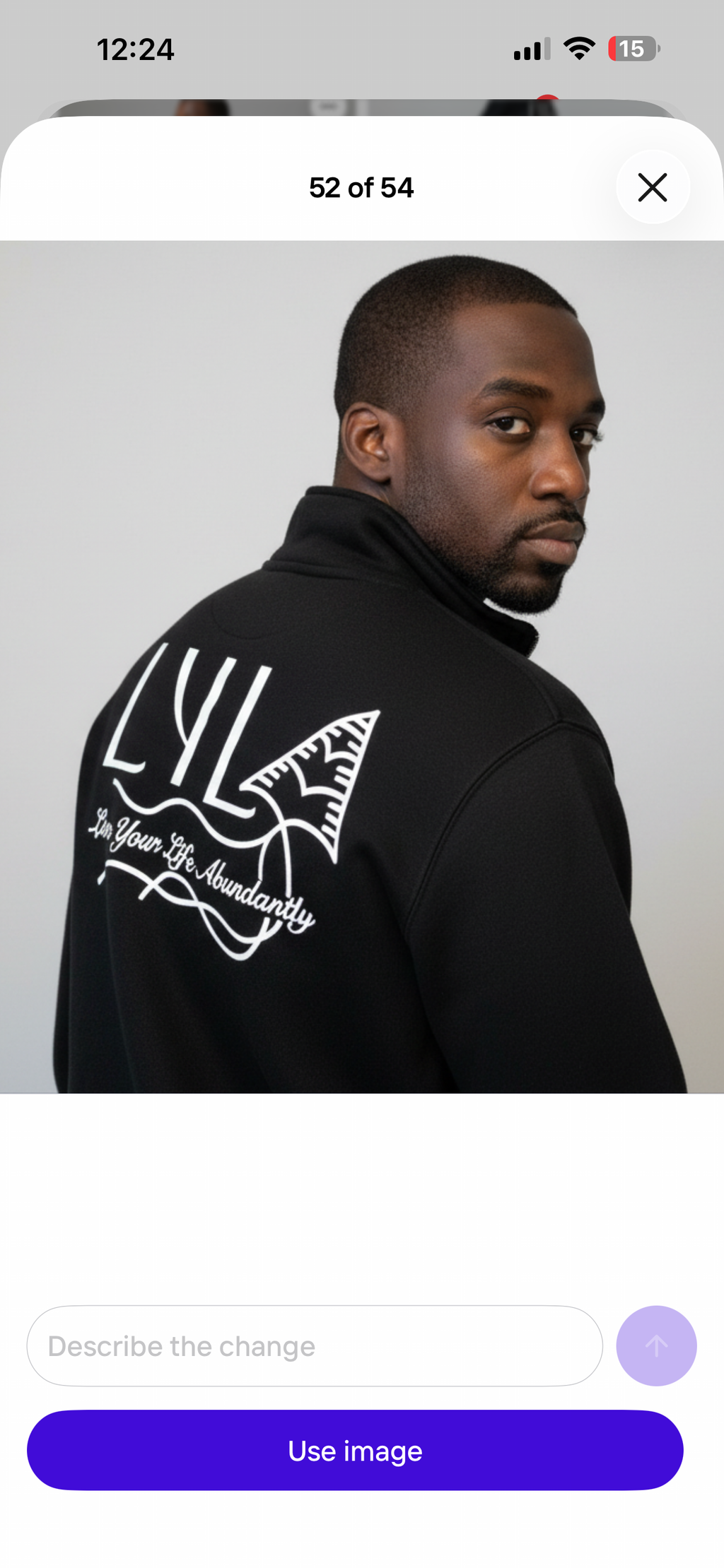 Black Lux Patched Quarter Zip Sweater