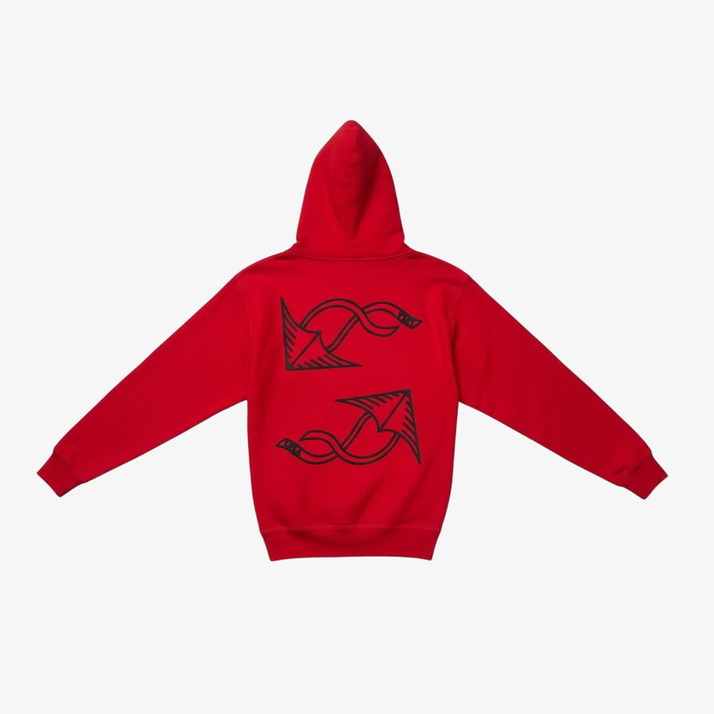 Red Full Circle Hoodie